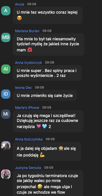 NEUROHACKING MASTERCLASS efekty uczestniczek